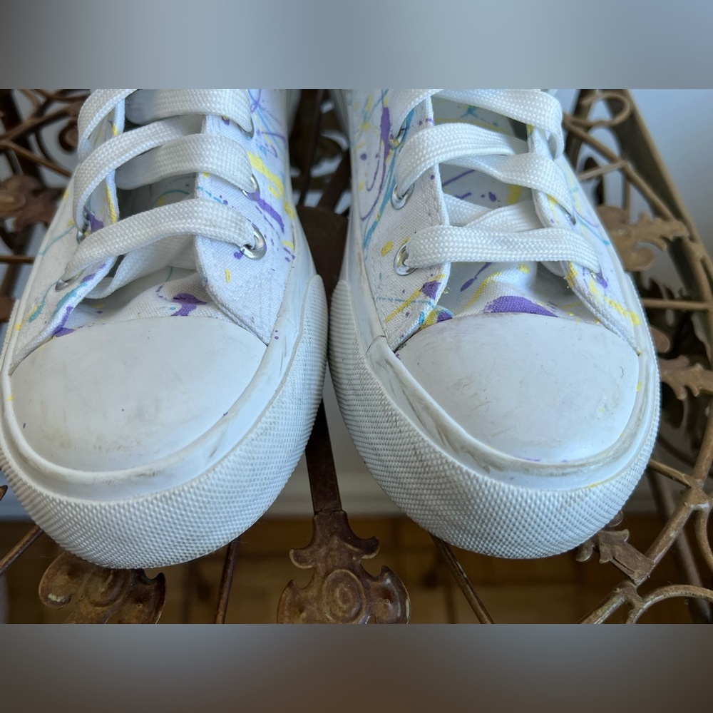 Buffalo Bills Handmade Spatter Paint Sneakers EUC - Picture 10 of 11